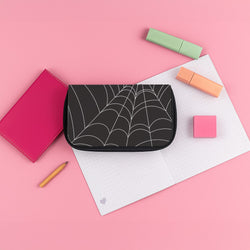 Black Cobwebs Pattern Pencil Case