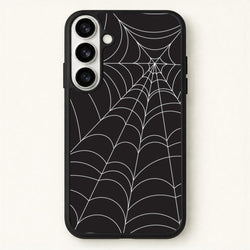 Black Cobwebs Pattern Phone Case for Galaxy S26 Plus