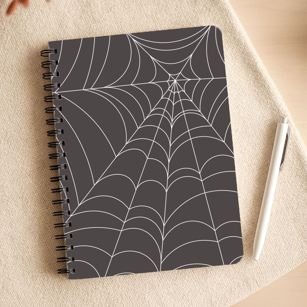 Black Cobwebs Pattern Notepad