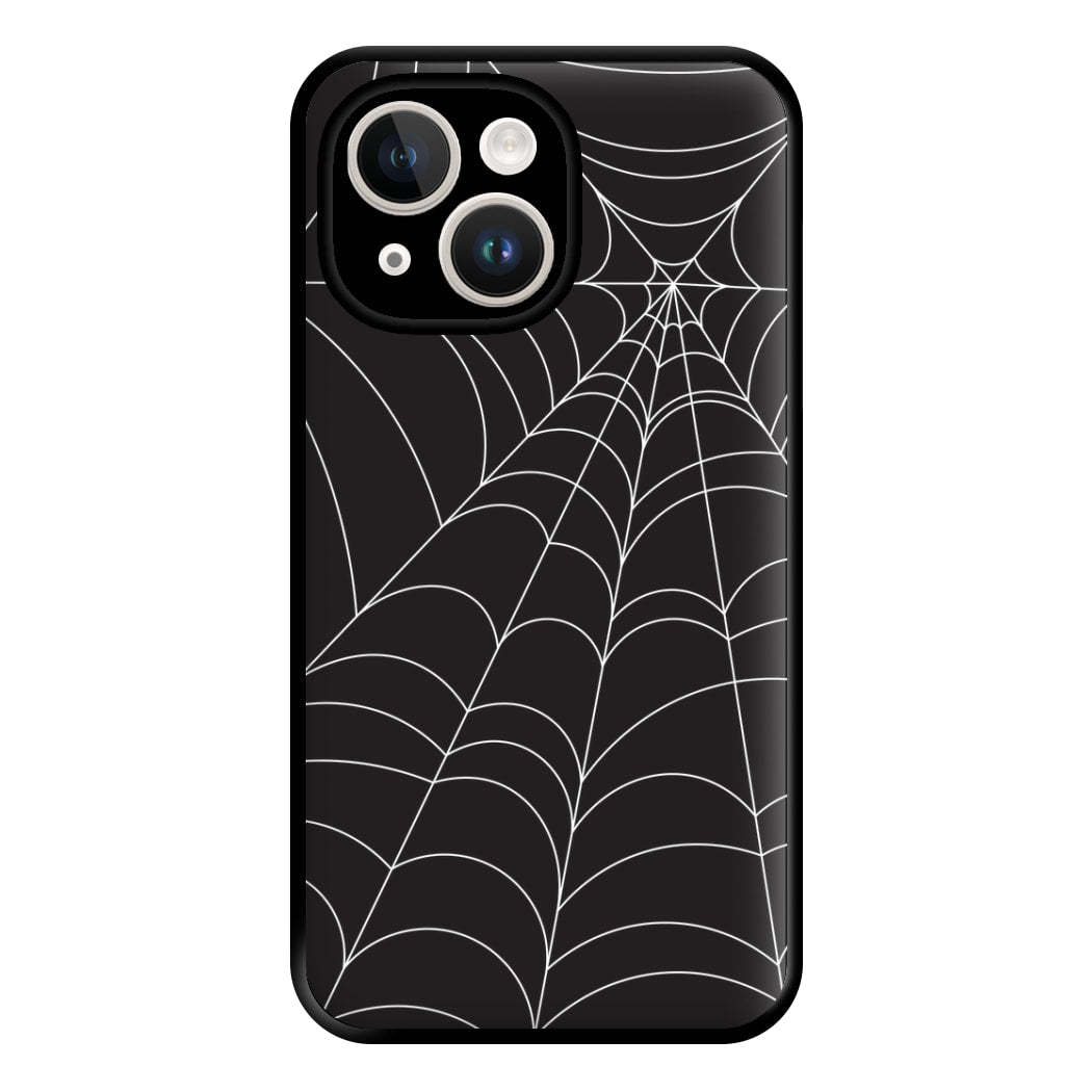 Black Cobwebs Pattern Phone Case for iPhone 14 Plus