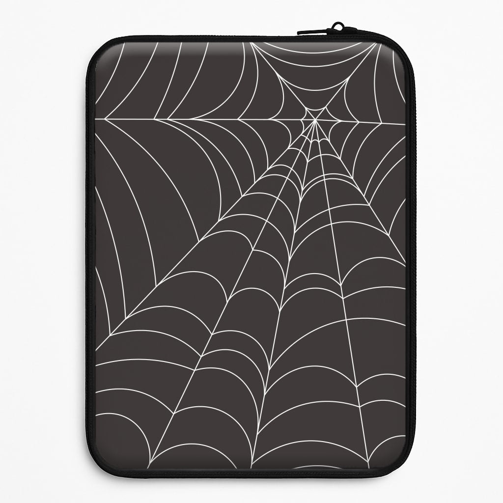 Black Cobwebs Pattern Laptop Sleeve