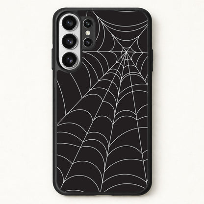 Black Cobwebs Pattern Phone Case for Galaxy S26 Ultra