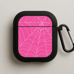 Pink Cobwebs Pattern AirPods Case