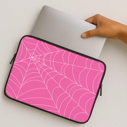 Pink Cobwebs Pattern MacBook Case