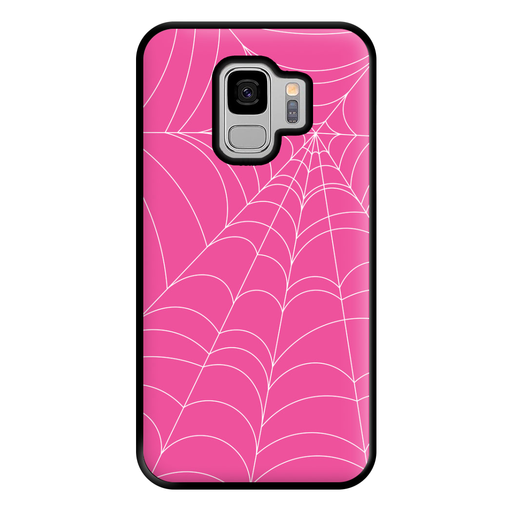 Pink Cobwebs Pattern Phone Case for Galaxy S9 Plus