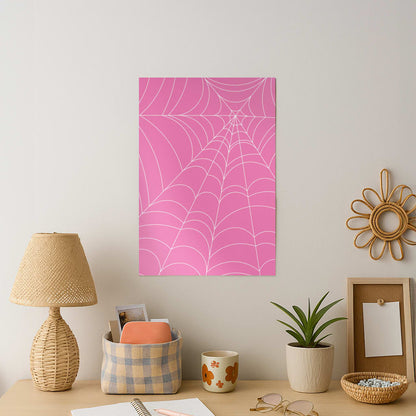 Pink Cobwebs Pattern Art Print