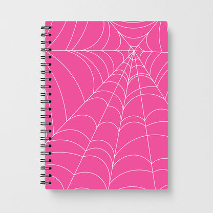 Pink Cobwebs Pattern Notebook