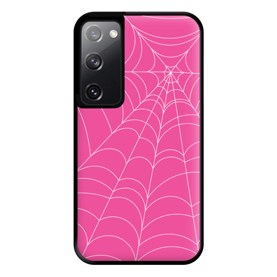 Pink Cobwebs Pattern Phone Case for Galaxy S20