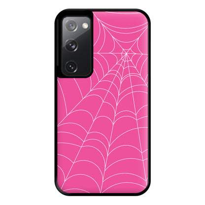 Pink Cobwebs Pattern Phone Case for Galaxy S20FE