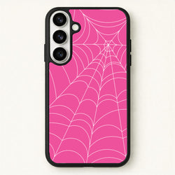 Pink Cobwebs Pattern Phone Case for Galaxy S26 Plus