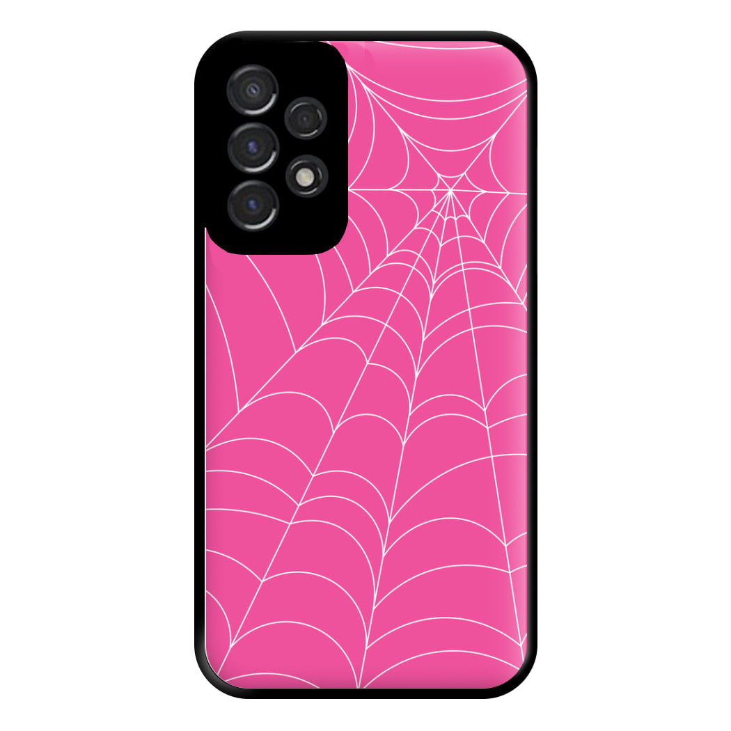 Pink Cobwebs Pattern Phone Case for Galaxy A53