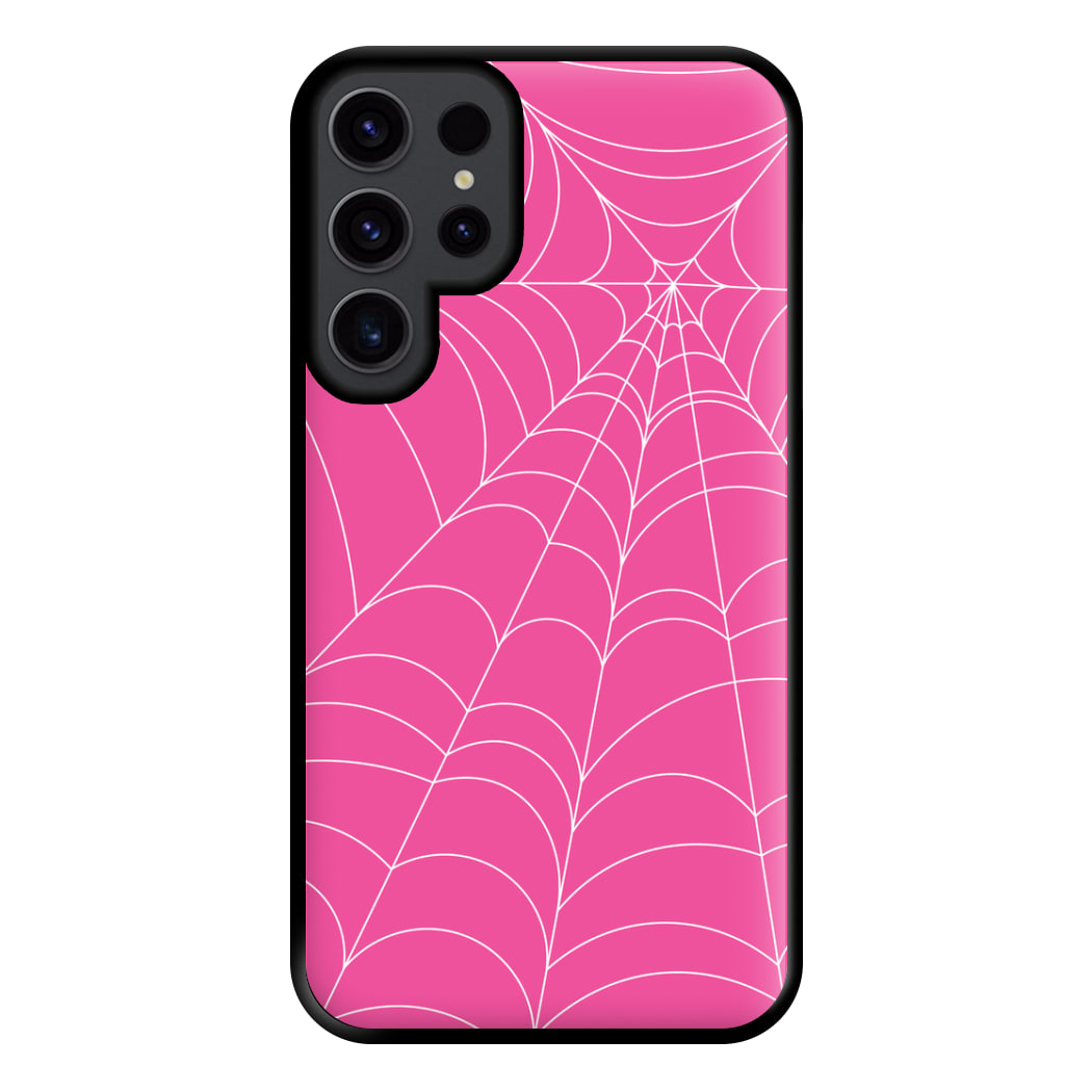 Pink Cobwebs Pattern Phone Case for Galaxy S23 Ultra