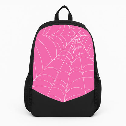 Pink Cobwebs Pattern Large Backpack