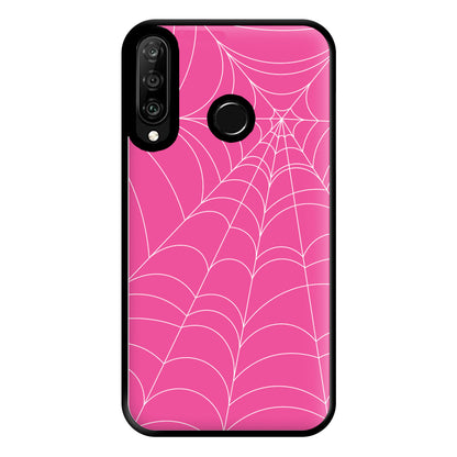 Pink Cobwebs Pattern Phone Case for Huawei P30 Lite