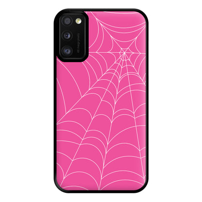 Pink Cobwebs Pattern Phone Case for Galaxy A41