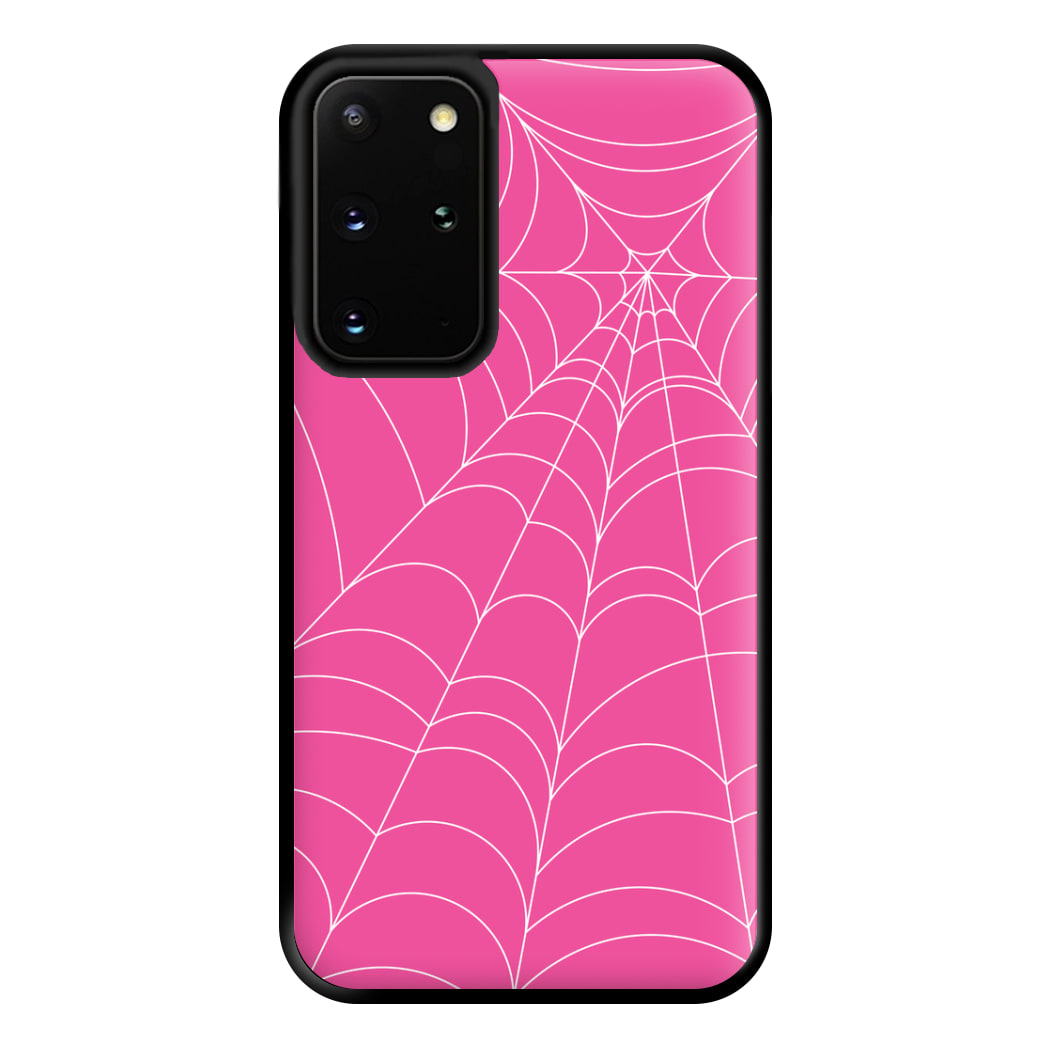 Pink Cobwebs Pattern Phone Case for Galaxy S20 Plus