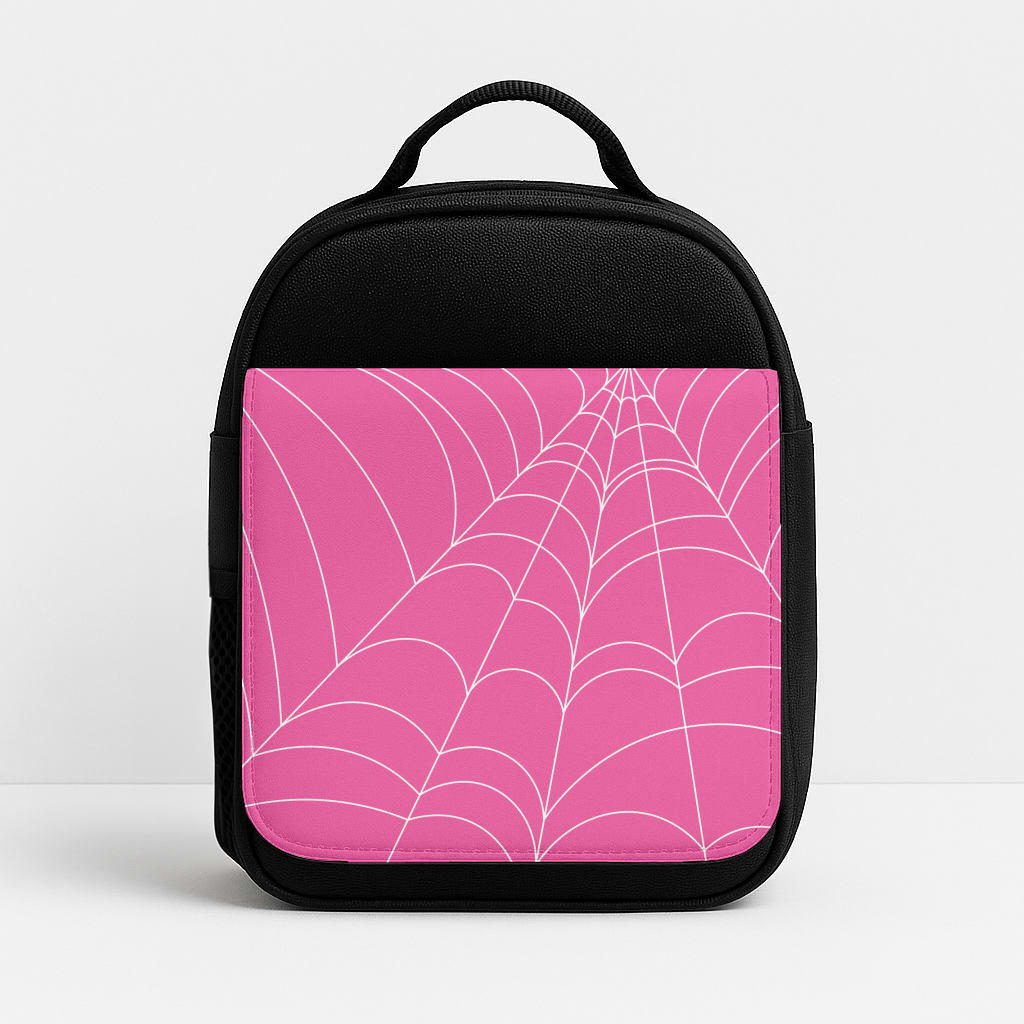 Pink Cobwebs Pattern Insulated Lunchbox