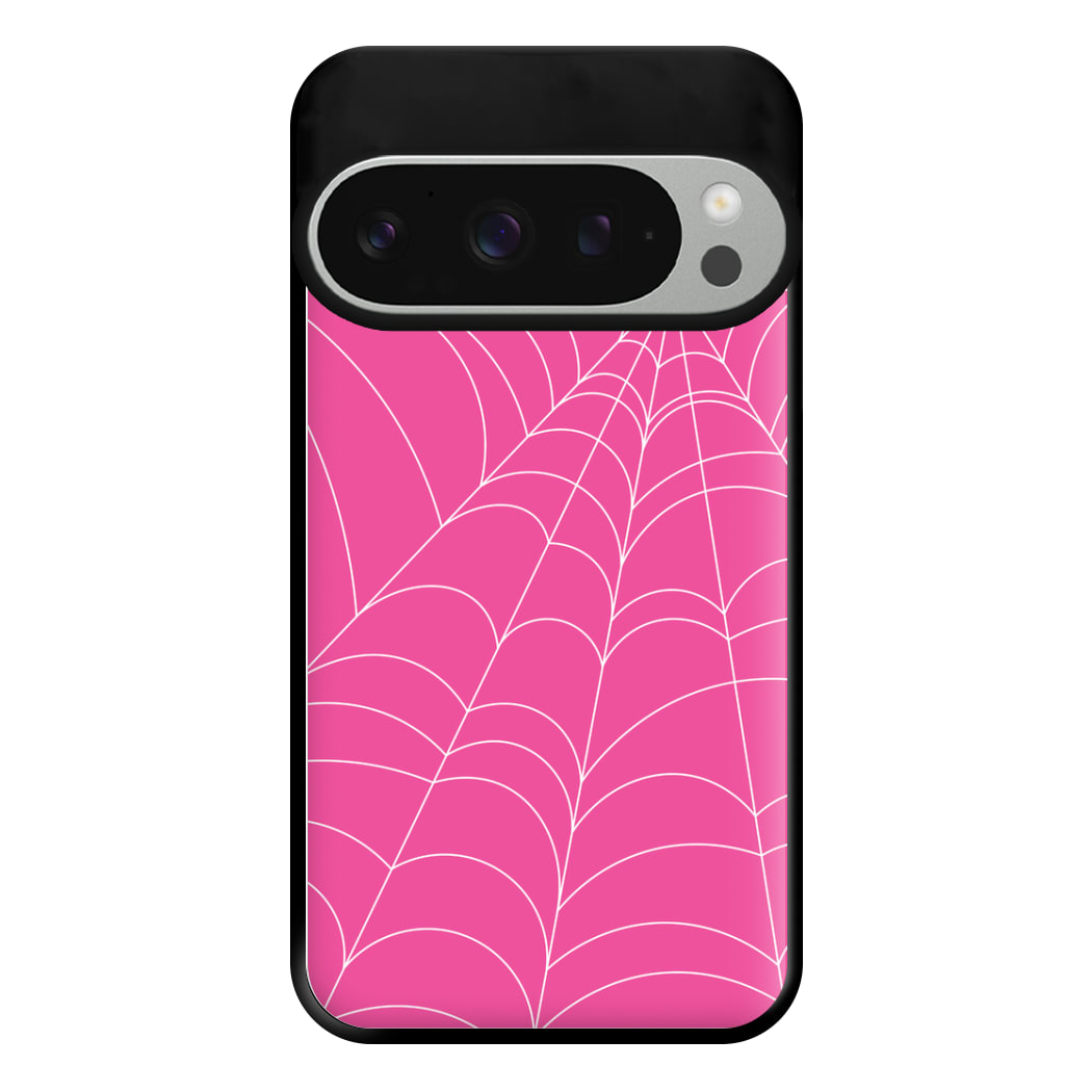 Pink Cobwebs Pattern Phone Case for Google Pixel 9 Pro XL