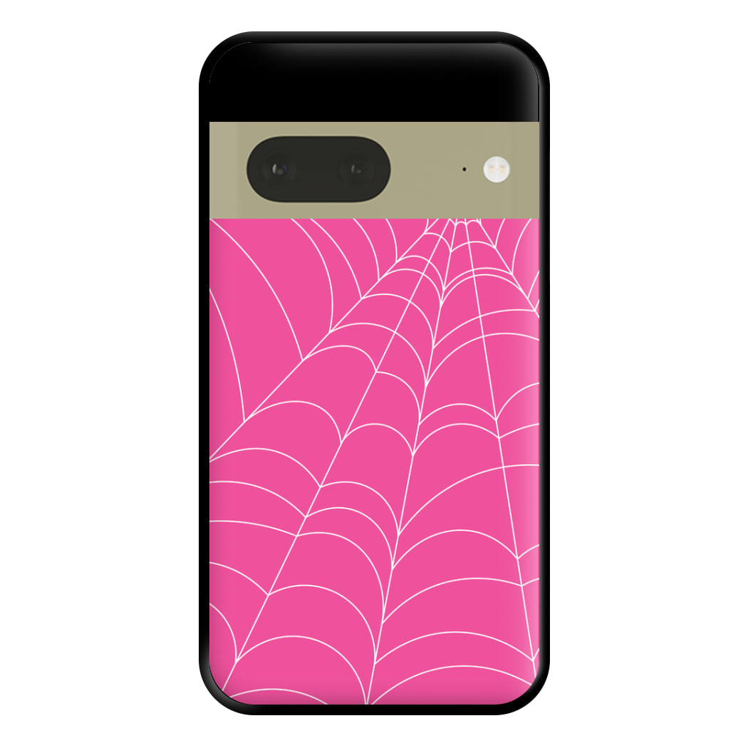 Pink Cobwebs Pattern Phone Case for Google Pixel 7a