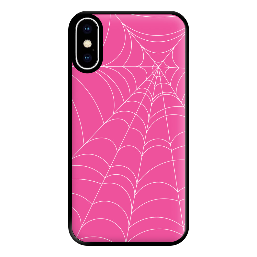 Pink Cobwebs Pattern Phone Case for iPhone XS Max