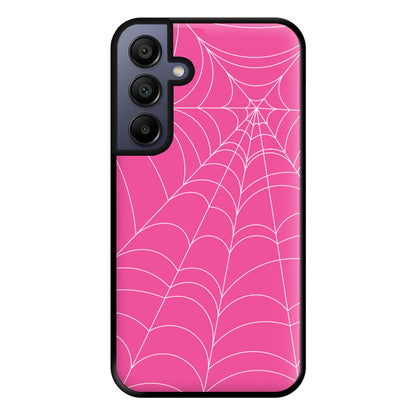 Pink Cobwebs Pattern Phone Case for Galaxy A15