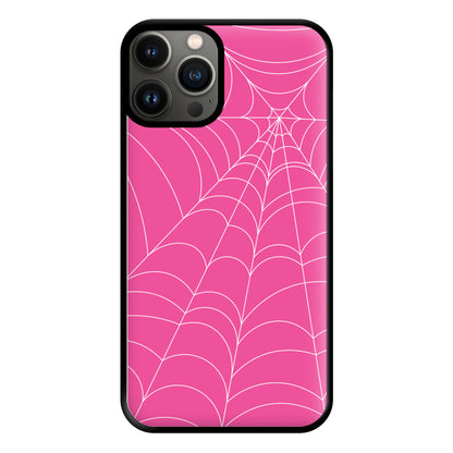 Pink Cobwebs Pattern Phone Case for iPhone 13 Pro Max