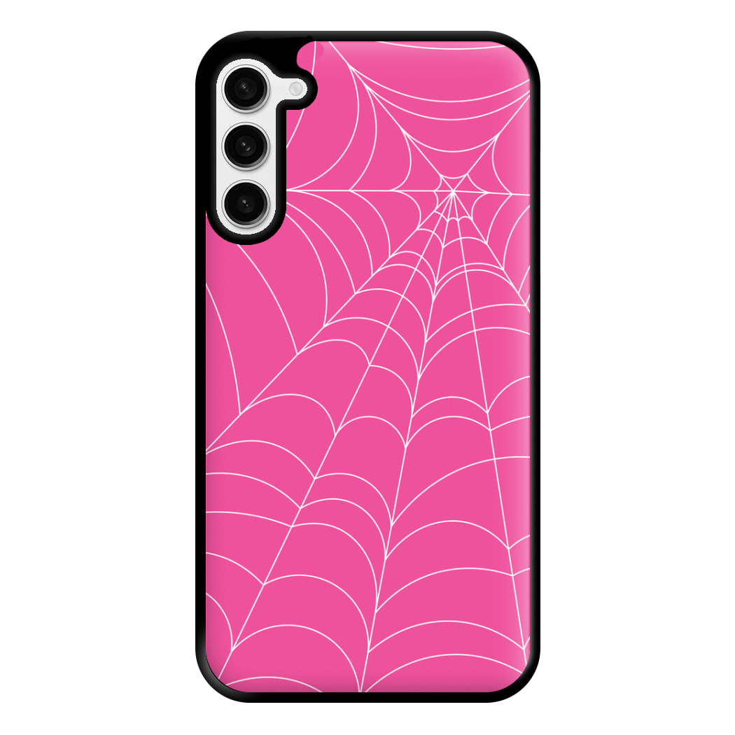 Pink Cobwebs Pattern Phone Case for Galaxy S23 Plus