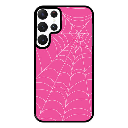 Pink Cobwebs Pattern Phone Case for Galaxy S22 Ultra