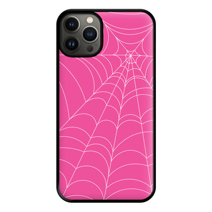 Pink Cobwebs Pattern Phone Case for iPhone 13