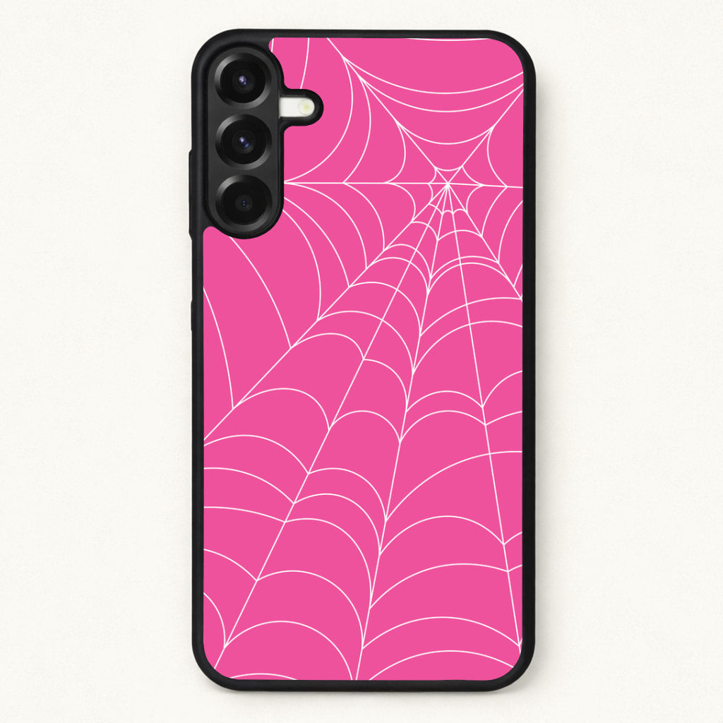 Pink Cobwebs Pattern Phone Case for Galaxy A57
