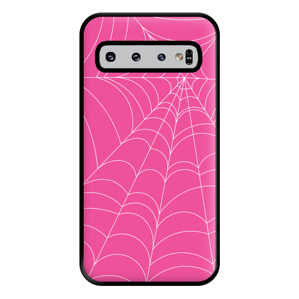 Pink Cobwebs Pattern Phone Case for Galaxy S10 Plus