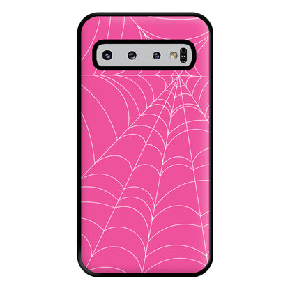 Pink Cobwebs Pattern Phone Case for Galaxy S10 Plus