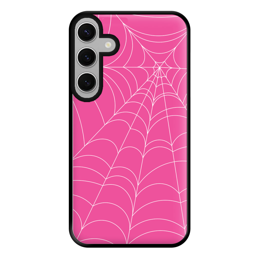 Pink Cobwebs Pattern Phone Case for Galaxy S24FE