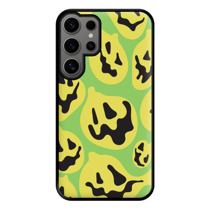 Green Pumpkin Pattern Phone Case for Galaxy S24 Ultra