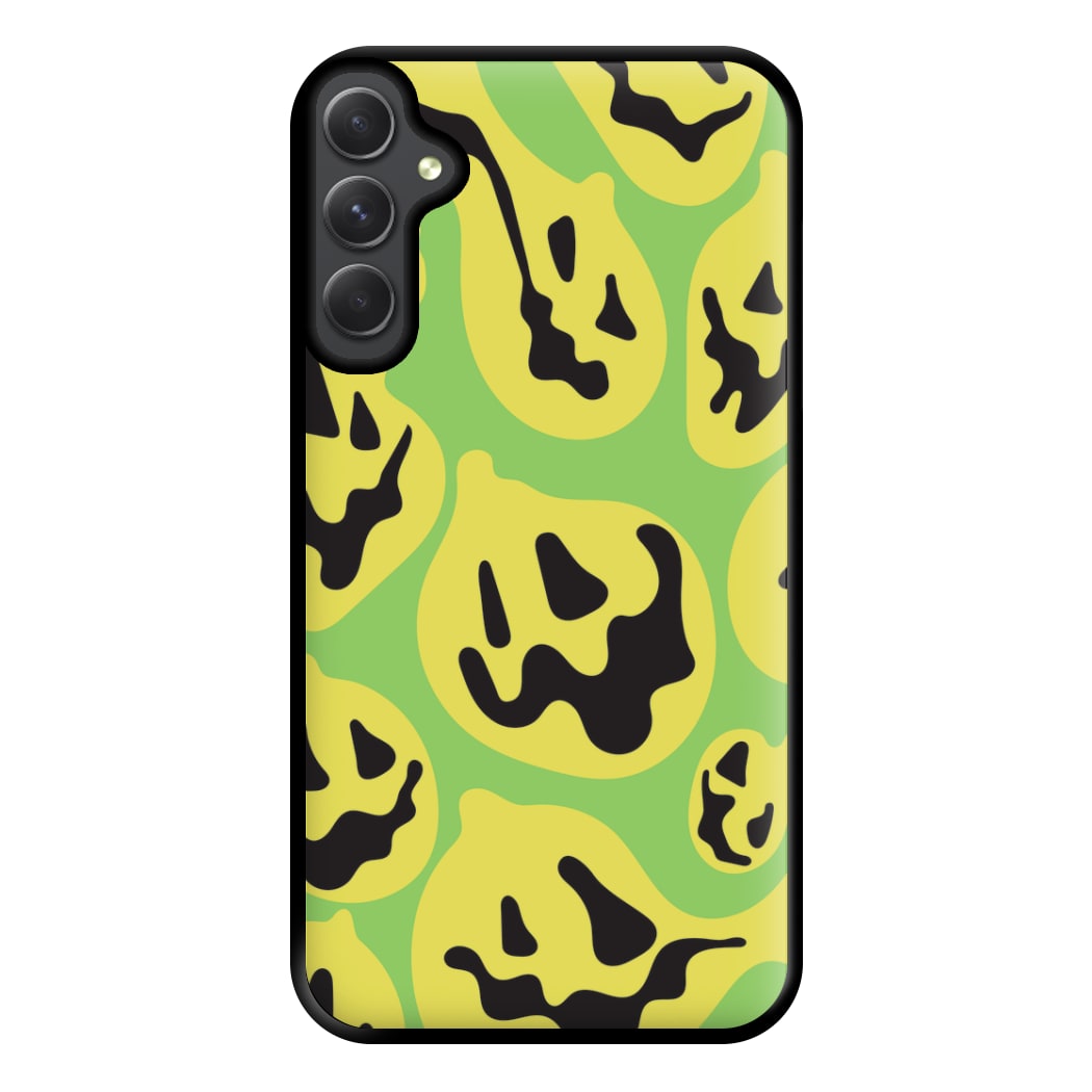 Green Pumpkin Pattern Phone Case for Galaxy A34