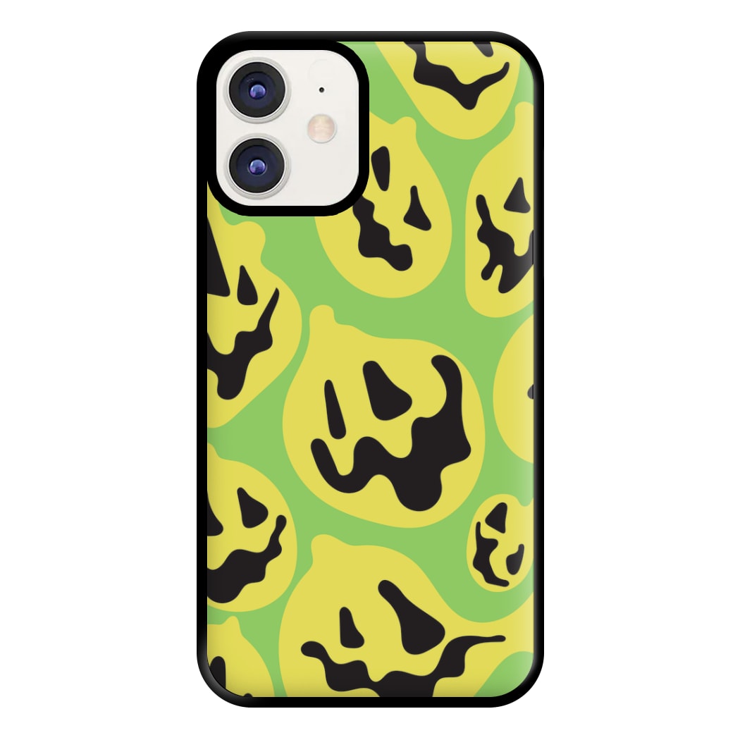 Green Pumpkin Pattern Phone Case for iPhone 12 / 12 Pro