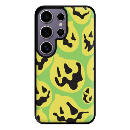 Green Pumpkin Pattern Phone Case for Galaxy S25 Ultra