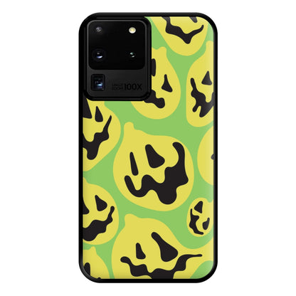 Green Pumpkin Pattern Phone Case for Galaxy S20 Ultra