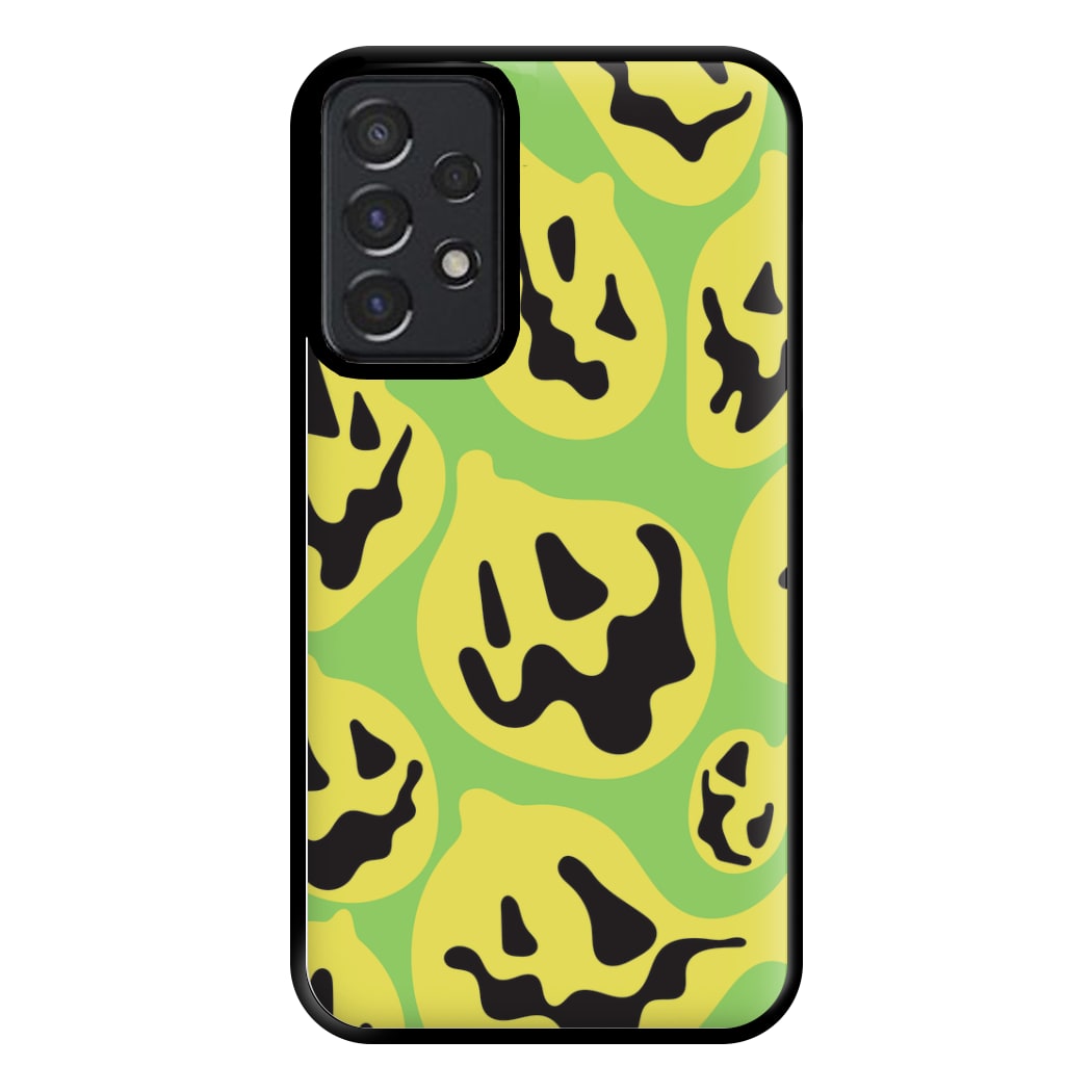 Green Pumpkin Pattern Phone Case for Galaxy A52 / A52s