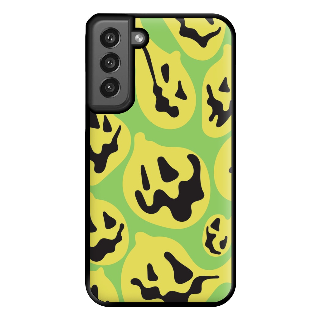 Green Pumpkin Pattern Phone Case for Galaxy S21FE