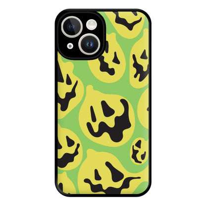 Green Pumpkin Pattern Phone Case for iPhone 14