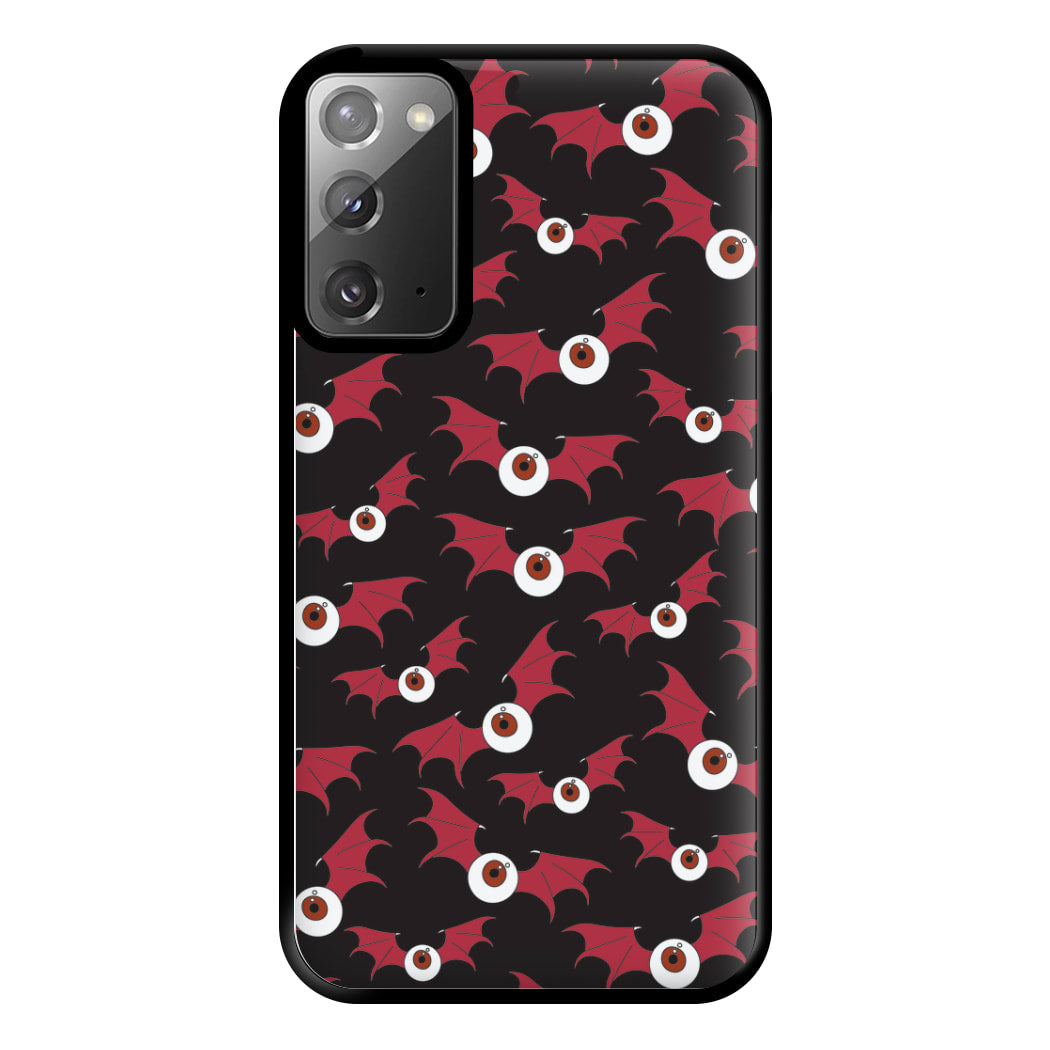 Red Bat Pattern Phone Case for Galaxy Note 20 Ultra