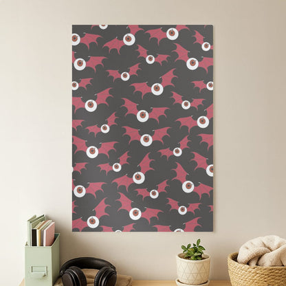 Red Bat Pattern Poster