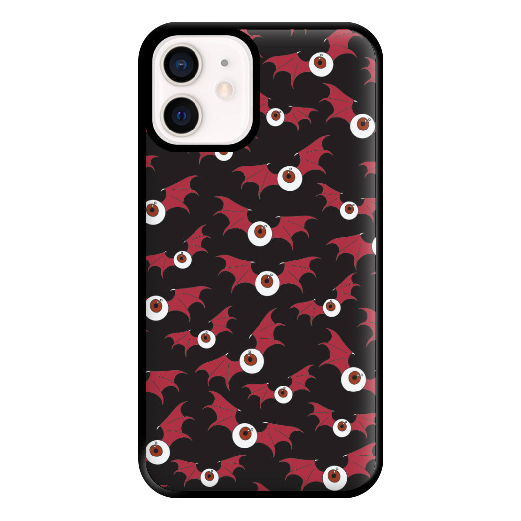 Red Bat Pattern Phone Case for iPhone 12 Mini