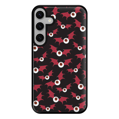 Red Bat Pattern Phone Case for Galaxy S24FE