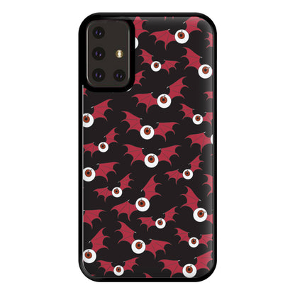 Red Bat Pattern Phone Case for Galaxy A71