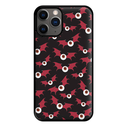 Red Bat Pattern Phone Case for iPhone 12 Pro Max