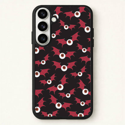 Red Bat Pattern Phone Case for Galaxy S26 Plus