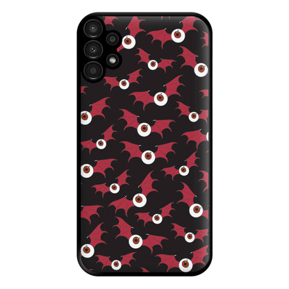 Red Bat Pattern Phone Case for Galaxy A13