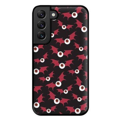 Red Bat Pattern Phone Case for Galaxy S22 Plus